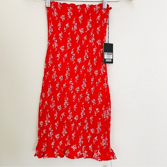 NWT Reformation Chantilly Floral Red Mini Dress Size S - Picture 11 of 13